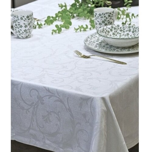Dekordom stolnjak ELEGANTE 140x220 - White T7865-701 Cene