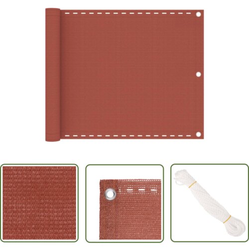  The Living Store Balkonsko platno terakota 75x300 cm HDPE - Balkonsko Platno, (21743544) Cene
