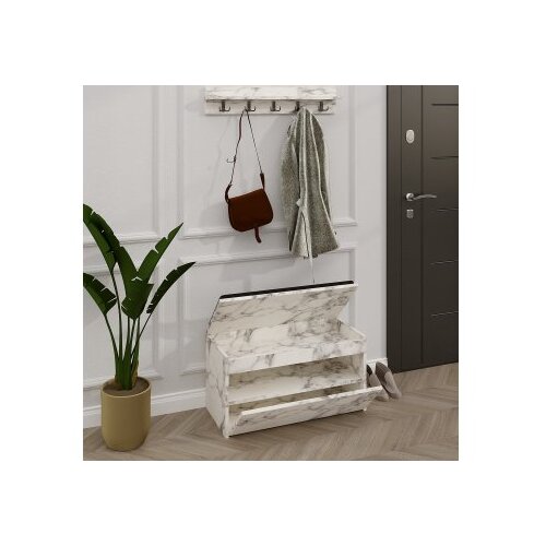 Hanah home cipelarnik sa čivilukom boby carrara marble Slike