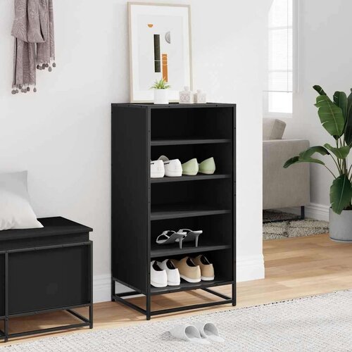 vidaXL stalak za cipele crni 48x38x97,5 cm izrađeno drvo Cijene