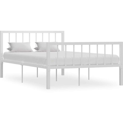  Za krevet bijeli metalni 120 x 200 cm Slike