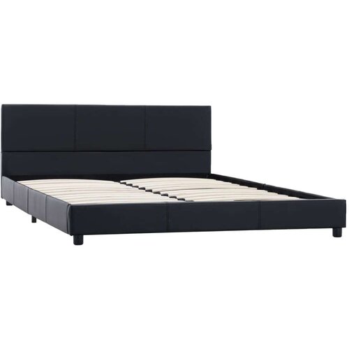  Za krevet od umjetne kože crni 160 x 200 cm Slike