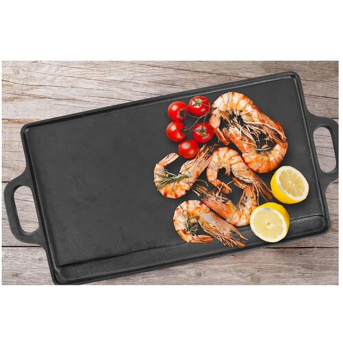 Orion Litoželezena plo&amp;scaron;ča za žar 23x45,5 cm LITINA &amp;ndash; Slike