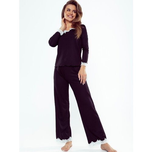 Eldar Pyjamas First Lady Arleta length/r 2XL-3XL black-ecru 099 Cene