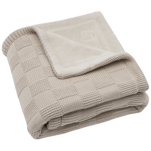 Jollein pletena dekica box knit velvet warm sand Cene