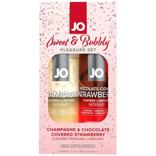 System Jo JO System Sweet & Bubble - lubrikanti s okusom - šampanjac-čokolada jagoda (2kom)