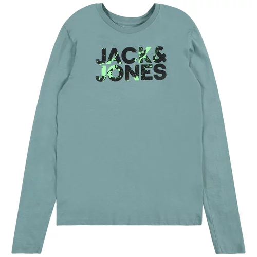 Jack & Jones Majica 'MERCIAL' siva / svijetlozelena / crna