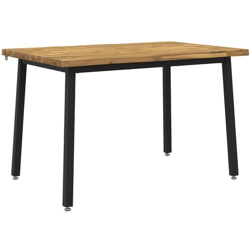  140 x 70 x 75 cm Čvrsto drvo akacije Bijela i crna Pravokutni Cene
