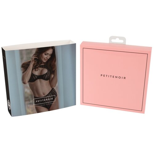 Petitenoir / Petite Noir Exclusive - grudnjak s prozirnim prugama (crni) Cijene
