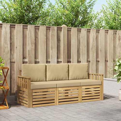  Setovi sofa 3 kom. Bijela i bež Polyester 189.5 x 63 x 73 cm Slike