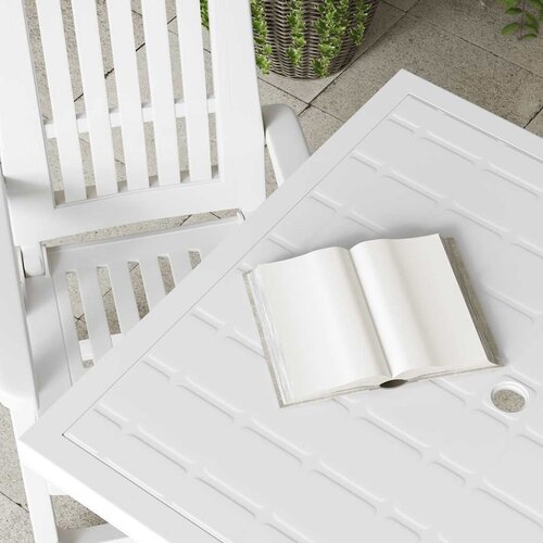  Vrtni stol bijeli 80 x 75 x 72 cm plastični Slike