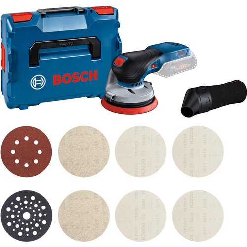 Bosch Set akumulatorska ekscentar brusilica GEX 18V-125 Solo + brusni diskovi starter M480, 0615A5004H Cene