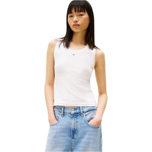 Tommy Jeans Majice & Polo majice DW0DW20673 Bela Cene