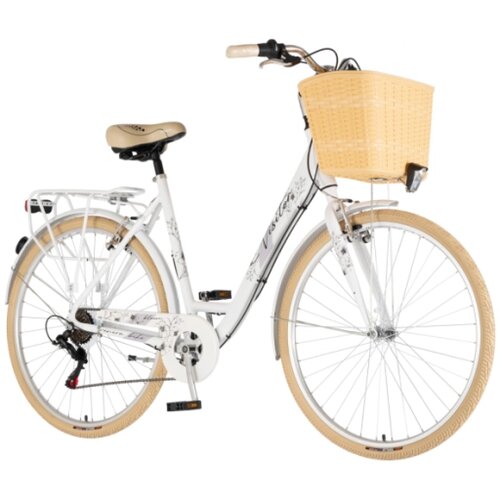 Visitor Bicikl fashion bloom 28" alu 21" v-brake 6 brzina 155-178cm (s/m) beli perla Cene
