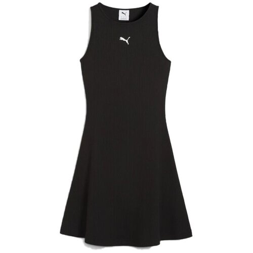 Puma WARDROBE ESS RIBBED DRESS Crna Cijene