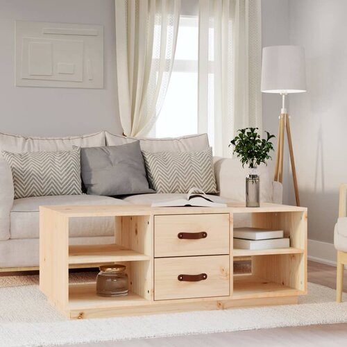 VidaXL Klubska mizica 100x50x41 trdna borovina Slike