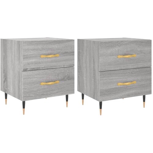 Maison Chic Dvo delni komplet Nočne omarice - Nočne mize siva sonoma 40x35x47,5 cm inženirski les, (21687229) Cene