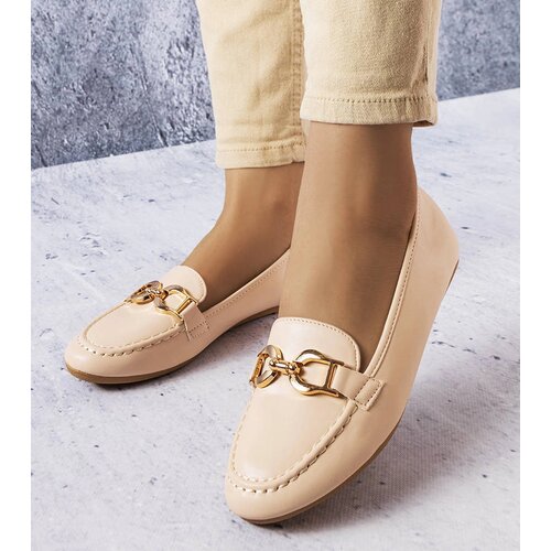 Gemre Beige moccasins with a buckle Sauvé Cene