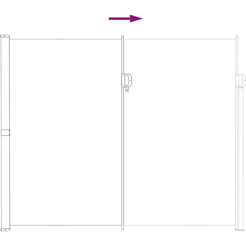  Retraktabilna bočna tende Siva 300 x 200 cm Poliester Slike