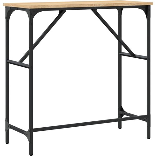  Konzolni stol boja hrasta 75 x 32 x 75 cm konstruirano drvo Slike