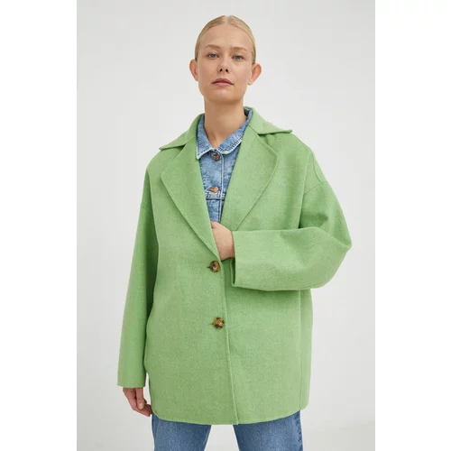 American Vintage Vuneni kaput boja: zelena, za prijelazno razdoblje, oversize