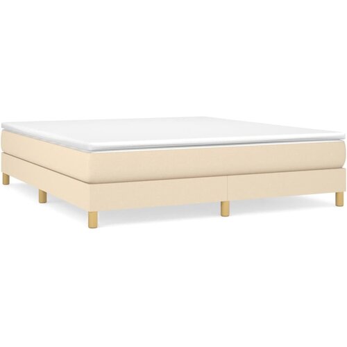 vidaXL Krevet s oprugama i madracem krem 160x200 cm od tkanine Cijene
