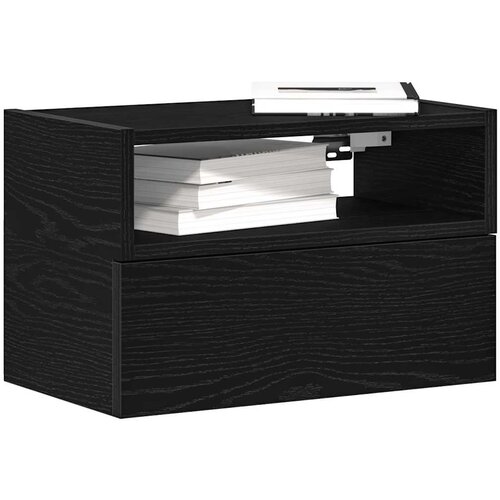 VidaXL Stenska nočna omarica 2 kosa črna 45x26x28,5 cm Slike
