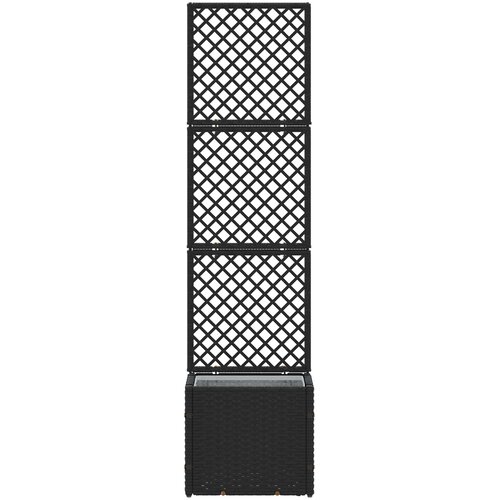  Vrtni re&amp;scaron;etkasti saksija Crna 35 x 30 x 135 cm Metal Slike