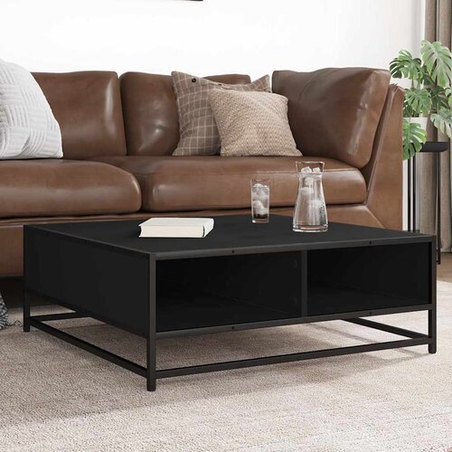  Stolić za kavu crni 80x80x30 cm konstruirano drvo i metal Cene