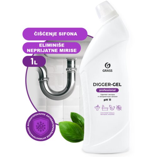 Grass Sredstvo za či&amp;scaron;ćenje sifona DIGGER GEL - PROFESSIONAL LINE 1L Slike