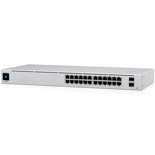 Ubiquiti Standard 24 PoE (16) GbE PoE+, (8) GbE ports (2) 1G SFP ports 95W total PoE availability Fanless, silent cooling. Cijene