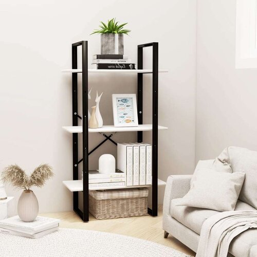 vidaXL Regal bel 60x30x105 cm trdna borovina Cene