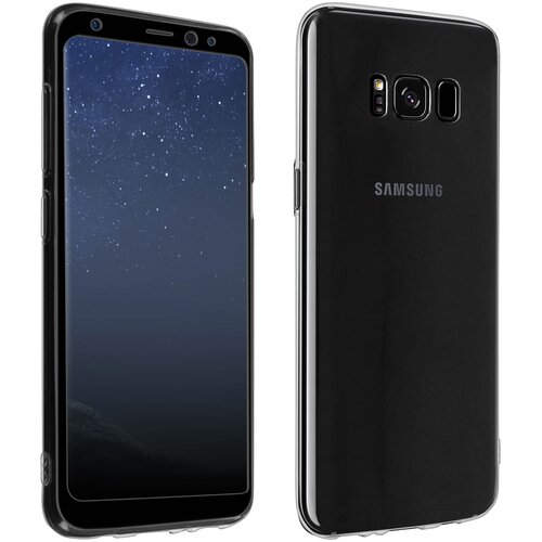AVIZAR 360° zašcitni paket: Silikonsko ohišje iz kaljenega stekla iz gela - prozoren crn obris str. Samsung Galaxy S8, (20600410) Cene
