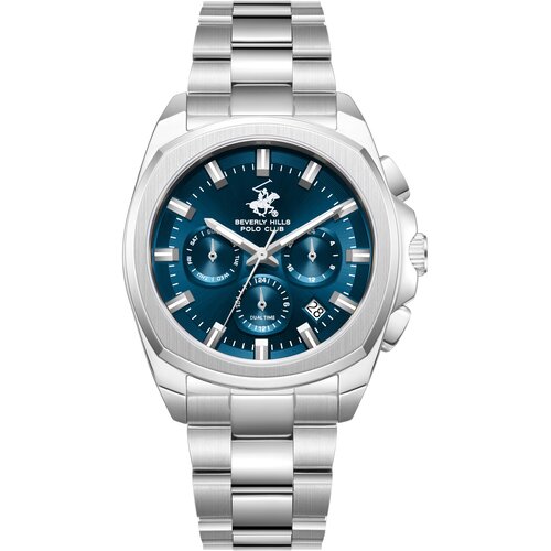 Beverly Hills Polo Club Muški sat BP3907X.390, Teget kućište, Srebrne boje Cene