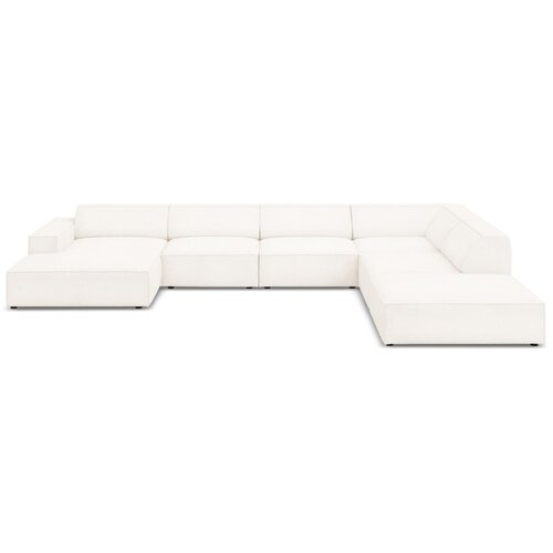 Micadoni Home Bež kotni kavč s tkanino boucl&amp;eacute; (desni kot) Jodie - Micadoni Home Slike