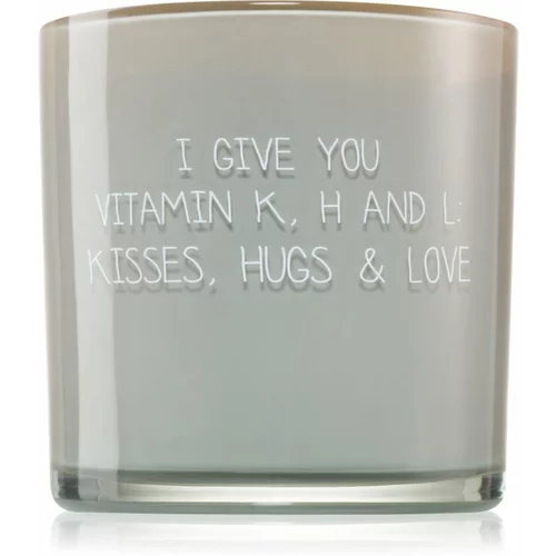 My Flame Fig's Delight I Give You Vitamin K, H & L: Kisses, Hugs & Love dišeča sveča 10x10 cm