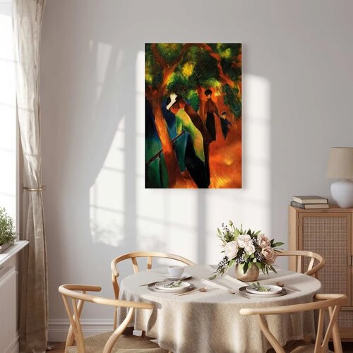  Slika - August Macke &amp;ndash; Sunny Path 40x60 Premium Print Slike