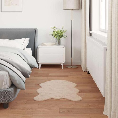  Faux Rabbit Fur Rug Olite Sivo-smeđa 50 x 80 cm Poliester Slike
