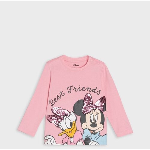Sinsay Majica dugih rukava ukra&scaron;ena &scaron;ljokicama Minnie Mouse Cijene