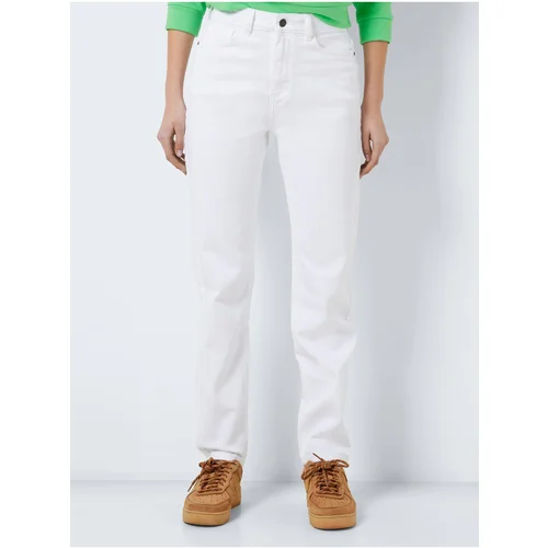 Noisy May White Women Straight Fit Jeans Moni - Women