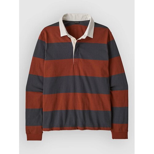 Patagonia Rugby Majica z dolgimi rokavi wide stripe / rusty red Cene