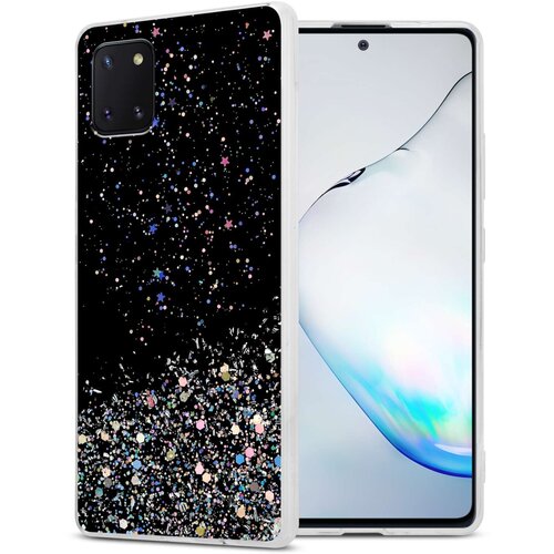 Cadorabo Ohišje, združljivo z Samsung Galaxy A81 / NOTE 10 LITE / M60s in črna z bleščicami - Zaščitni ovitek iz prožnega silikona TPU s svetlečimi bleščicami, (20860044) Cene