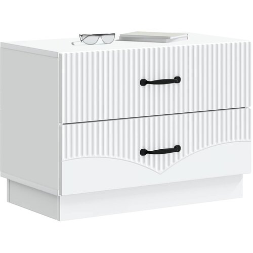  Noćni ormar Bijela 62 x 34,5 x 44,5 cm Konstruirano drvo Slike