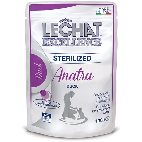 Lechat excellence sterilized sos za sterilisane mačke, pačetina, 100g Cene