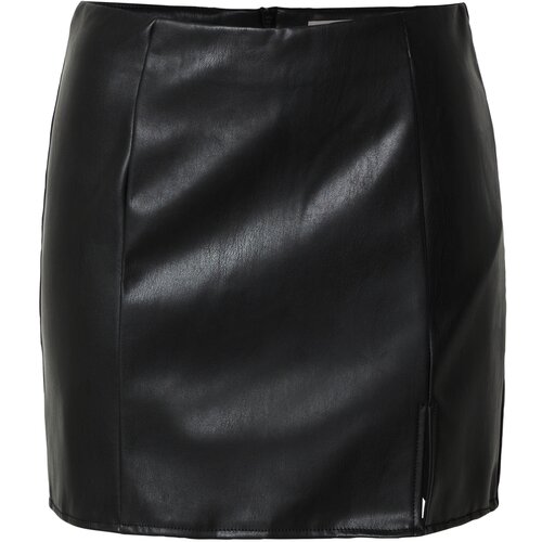 Only Krila ONLLENI FAUX LEATHER SLIT SKIRT PNT Črna Slike