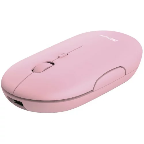 Trust Puck brezžična miška Bluetooth za polnjenje - roza 24125