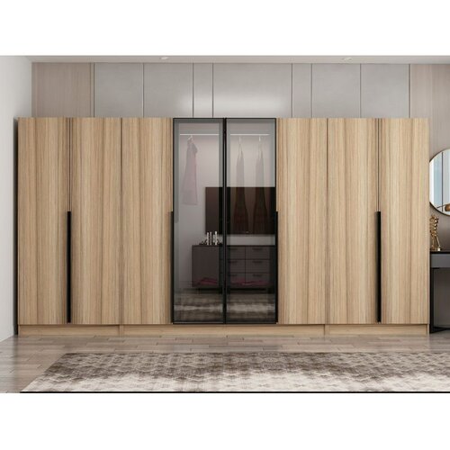 Hanah home ormar sa reflektujućim staklom Nisa 20616, 360 cm, dore Cene