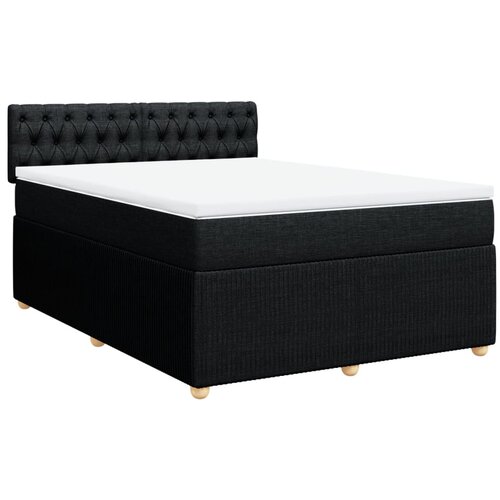 Maison Chic Box spring postelja - Vzmetna postelja z vzmetnico črna 160x200 cm blago SL17822, (21883020) Cene