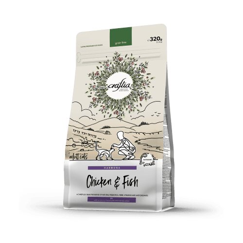 Craftia harmona chicken &amp;amp; fish adult cat - 320 g Slike