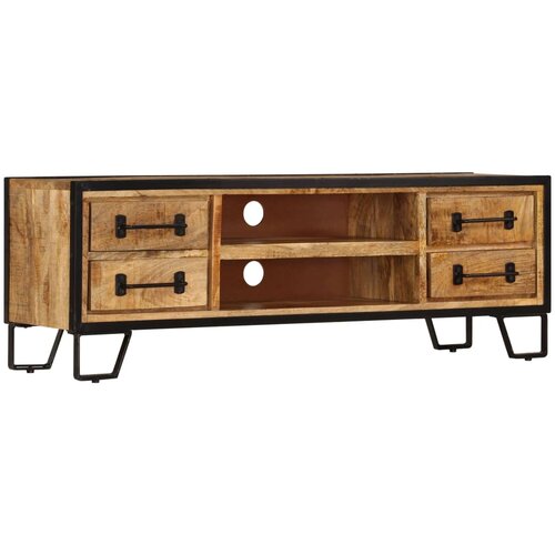 The Living Store TV omarica s predali 120x30x40 cm trden mangov les - TV Omarica, (21374579) Slike
